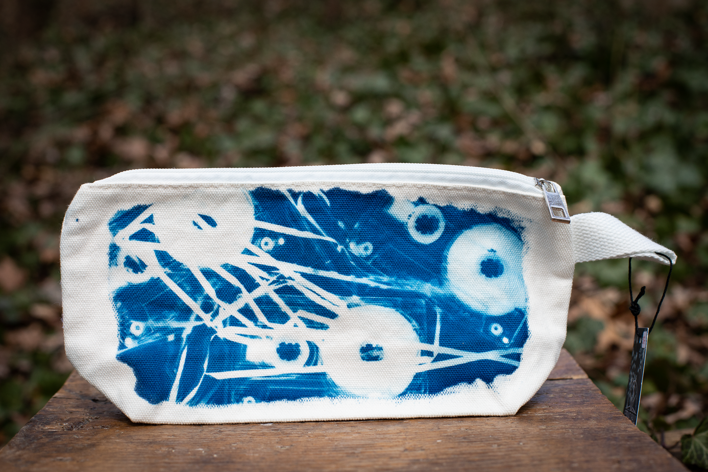 Cyanotype Canvas Zipper Pouch | Cassette