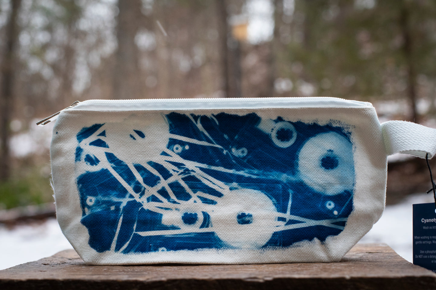 Cassette Cyanotype Canvas Pouch
