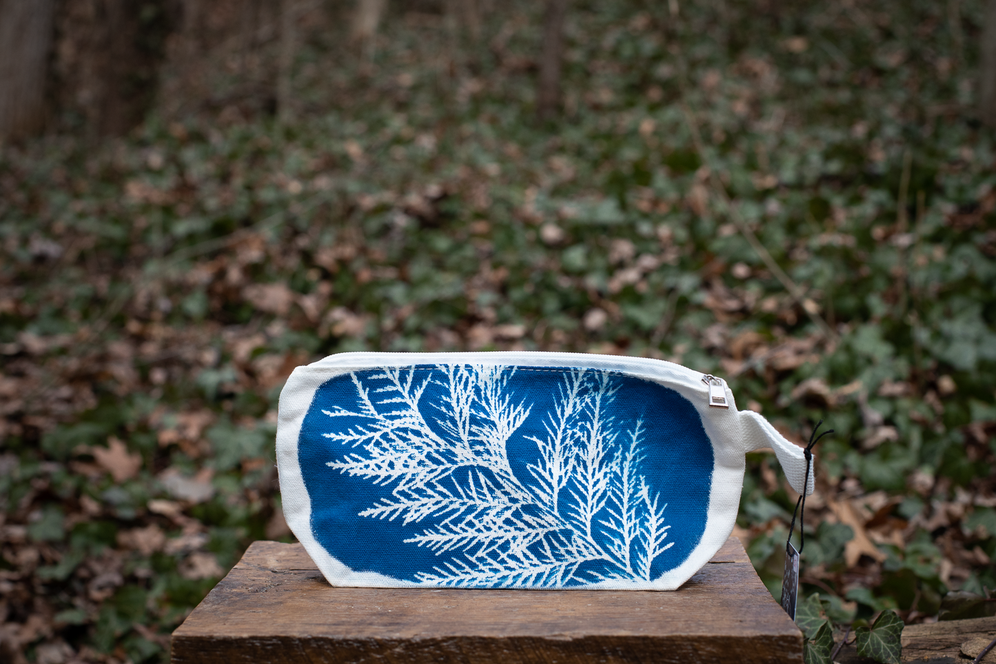Cyanotype Canvas Zipper Pouch | Cedar