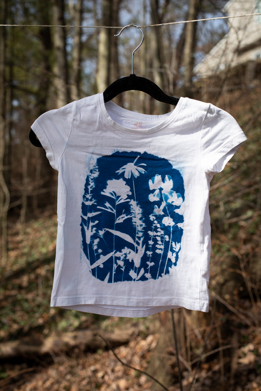H&M Wildflowers Cyanotype T-shirt | 2T