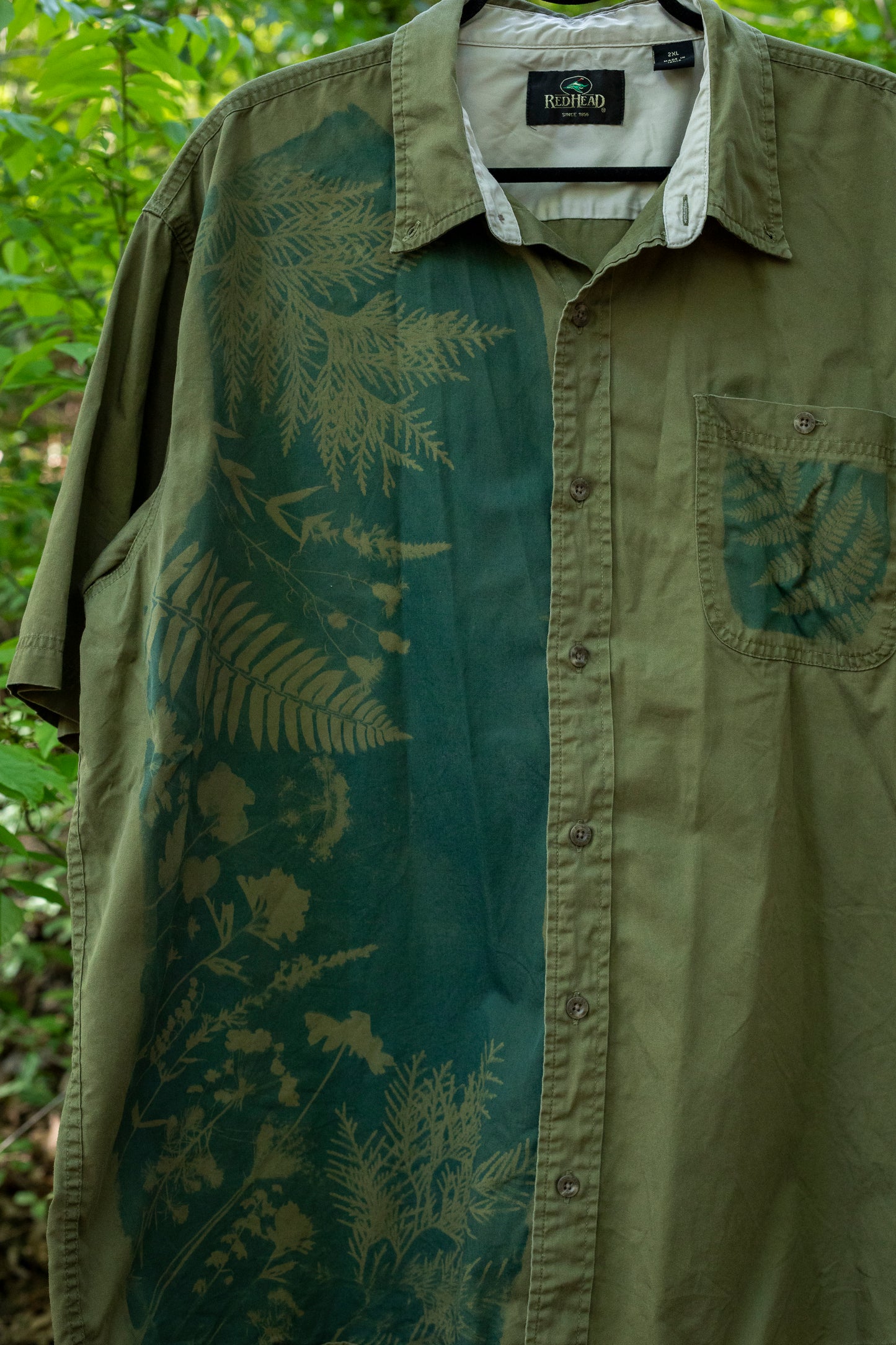 Red Head Short Sleeve Button Up | 2XL