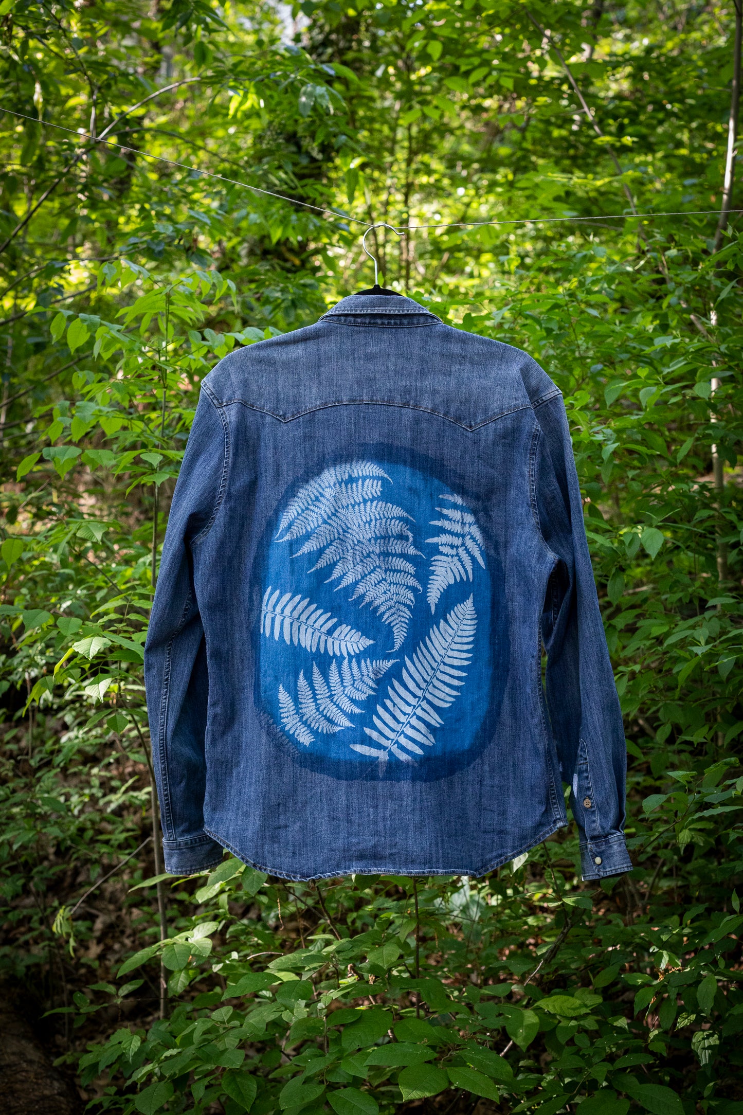 Denim Snap Button Up | L