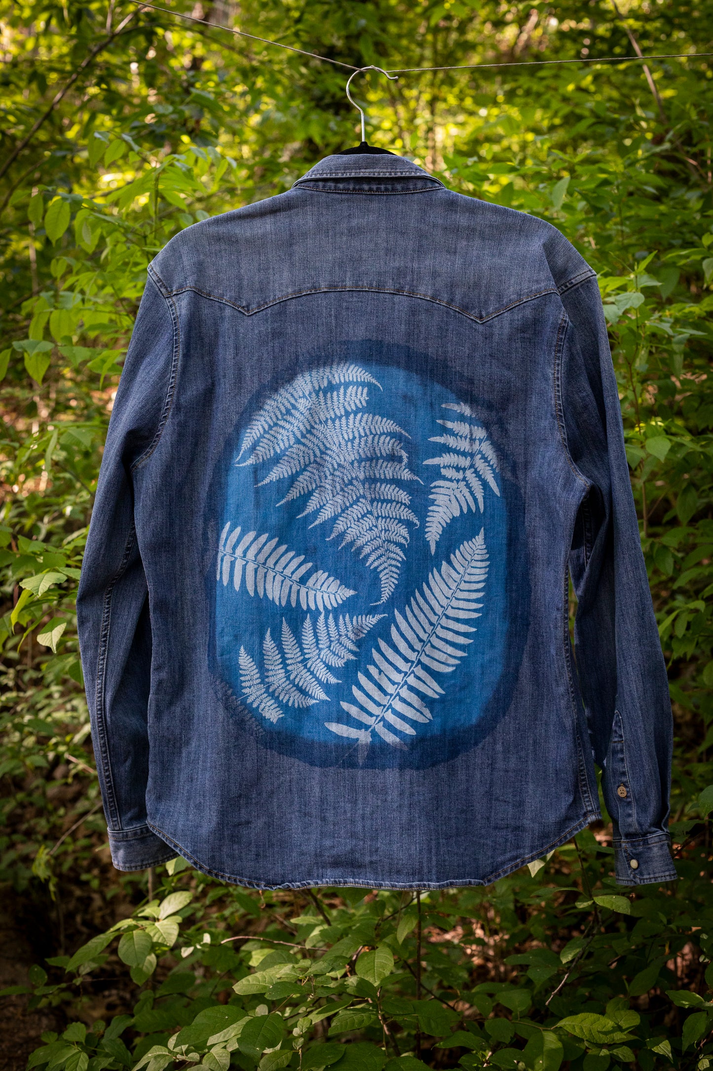 Denim Snap Button Up | L