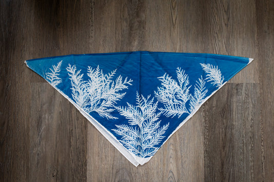 Cedar Cyanotype Bandana #1