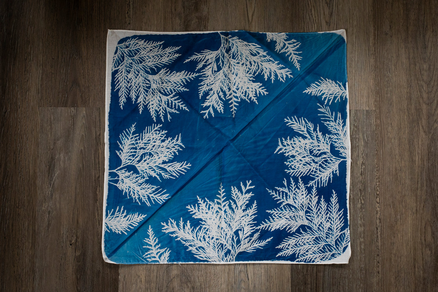 Cedar Cyanotype Bandana #1