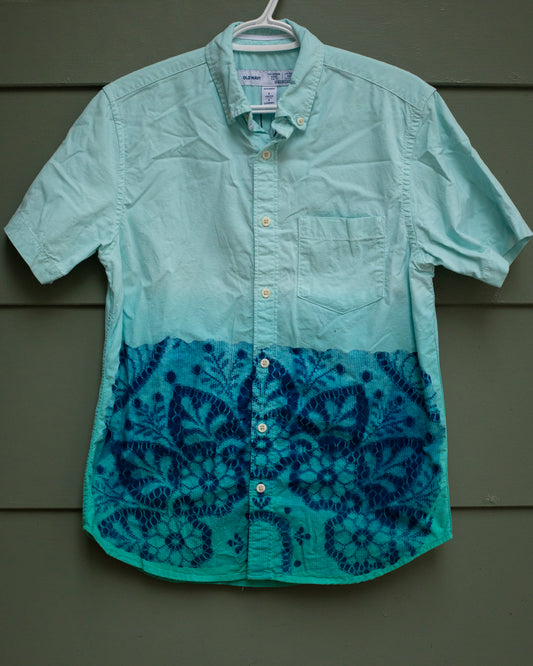 Old Navy Ombré Button Up | Men Small