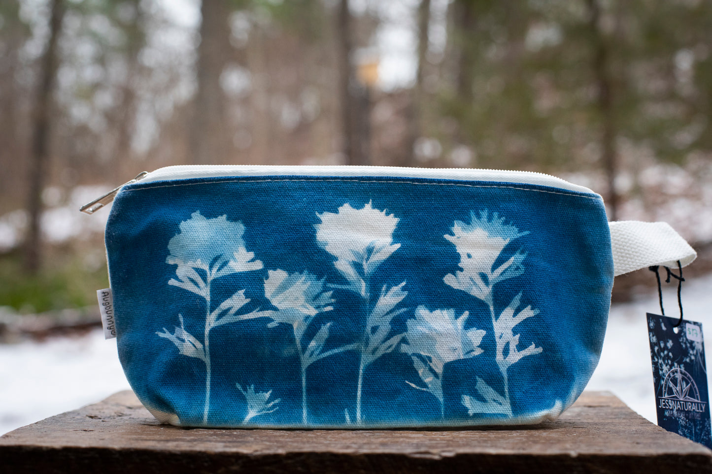 Prairie Fire Cyanotype Canvas Pouch