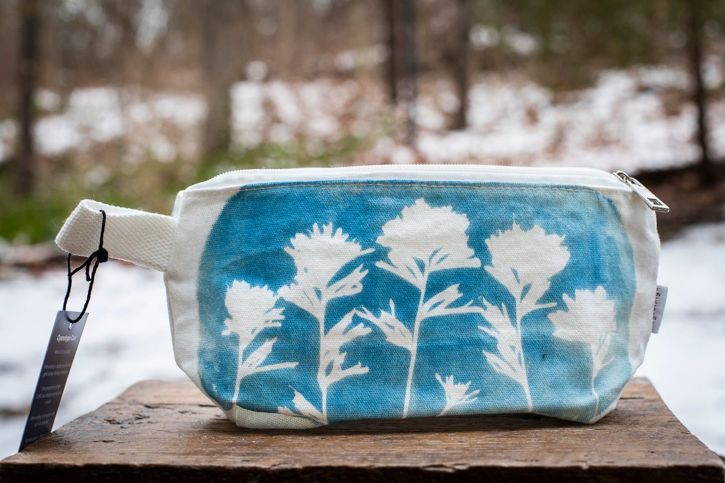 Prairie Fire Cyanotype Canvas Pouch