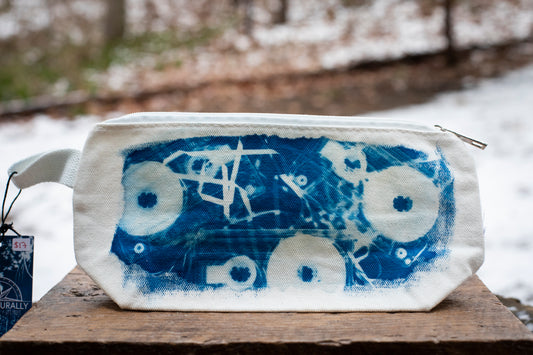 Cassette Cyanotype Canvas Pouch