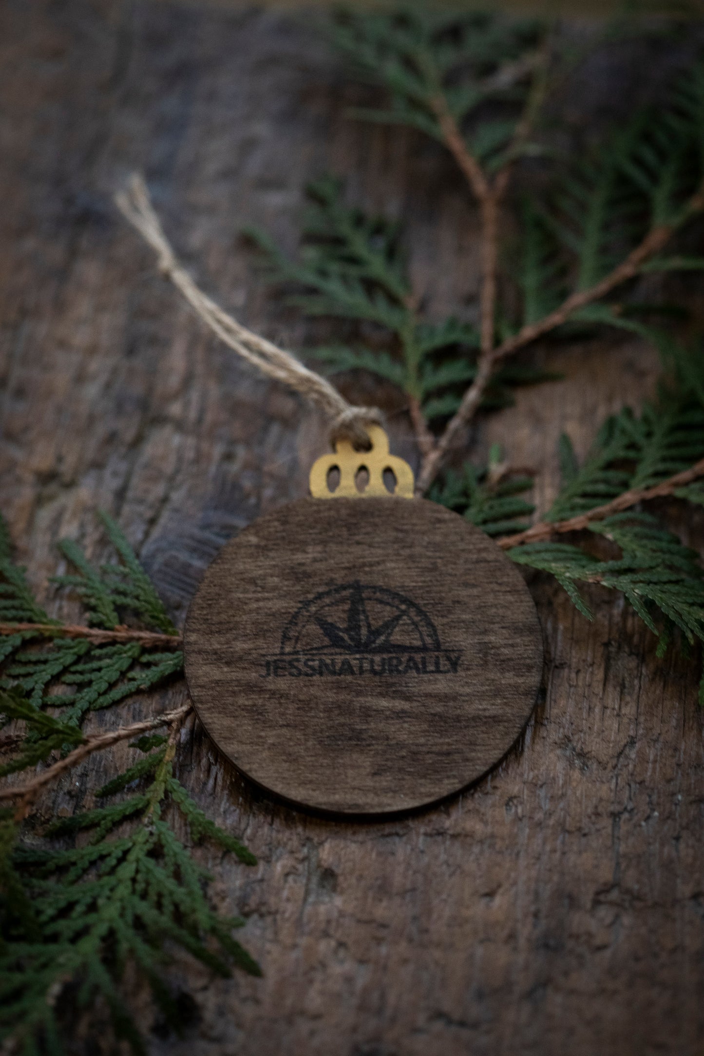 Wooden Cyanotype Christmas Ornaments